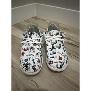 Very Cute Womens Dr Seuss Slip On Shoes White Size 39/8.5
